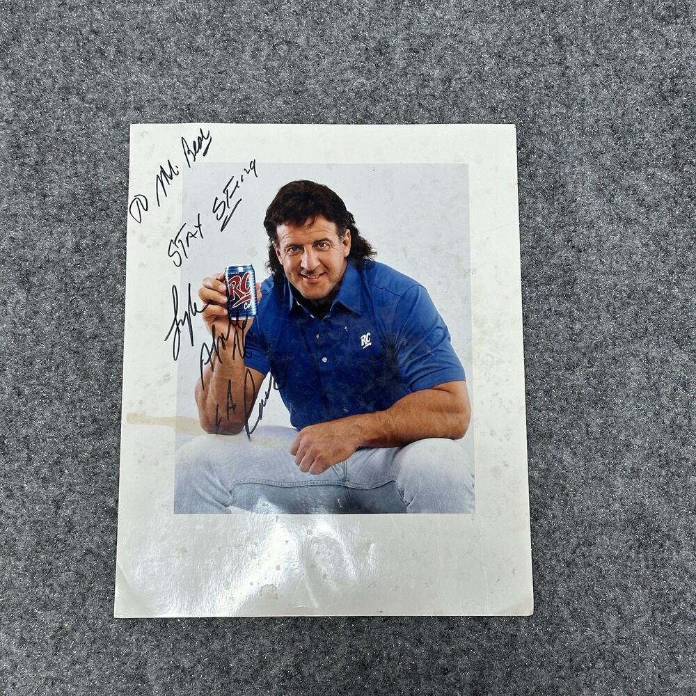 Lyle Alzado Los Angeles Raiders Signed 8x10 RC COLA Promo Photo Inscribed RARE